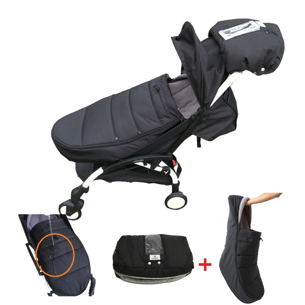 

Baby Stroller accessories Sleeping Bags Winter Stroller Glove Warm Envelope Sleepsack Pushchair Leg Cover Fit Babyzen YOYO YOYA