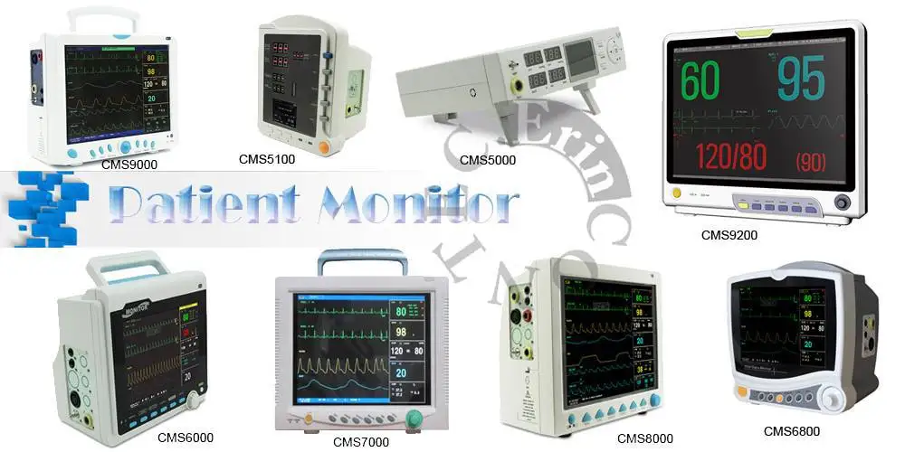 CMS7000 нескольких параметров ЭКГ, дыхания, НИАД, spo2, pr, темп, ETCO2 (опционально), ibp (необязательно) цифровых пациента Мониторы
