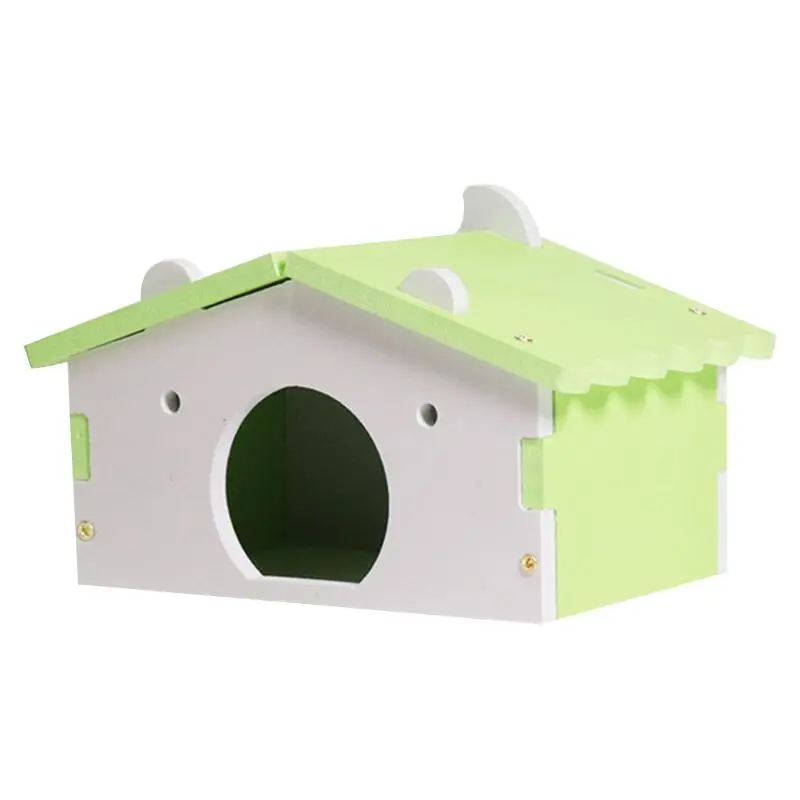 

Hamster House Cages for Rat Mouse Funny Hamster Nest Villa Colorful Wooden Bed House