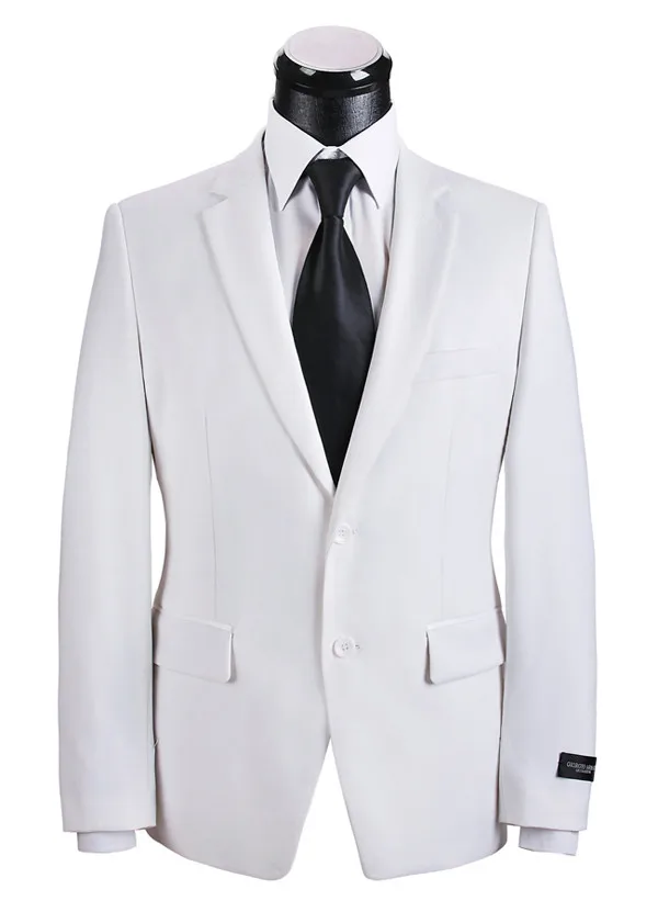 Новое Прибытие жениха костюм Белый смокинги для мужчин свадебные костюмы для мужчин 2 шт. мужские костюмы slim fit две кнопки groomsmen костюмы