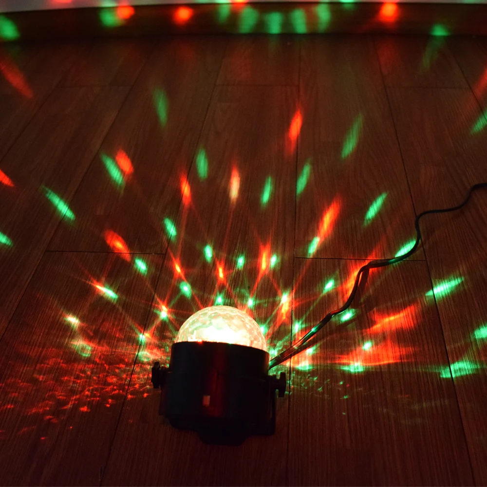 مصغرة led ديسكو الكرة ديسكو ضوء أضواء للمسرح DJ الصوت المنشط جهاز عرض ليزر تأثير ضوء المصباح الموسيقى عيد الميلاد حزب
