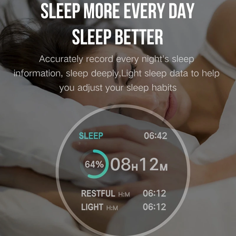 B57 Smart Wristband Bluetooth Heart Rate Blood Pressure Blood Oxygen Detector Alarm Clock Men Sport Smart Watch Wearable Watch