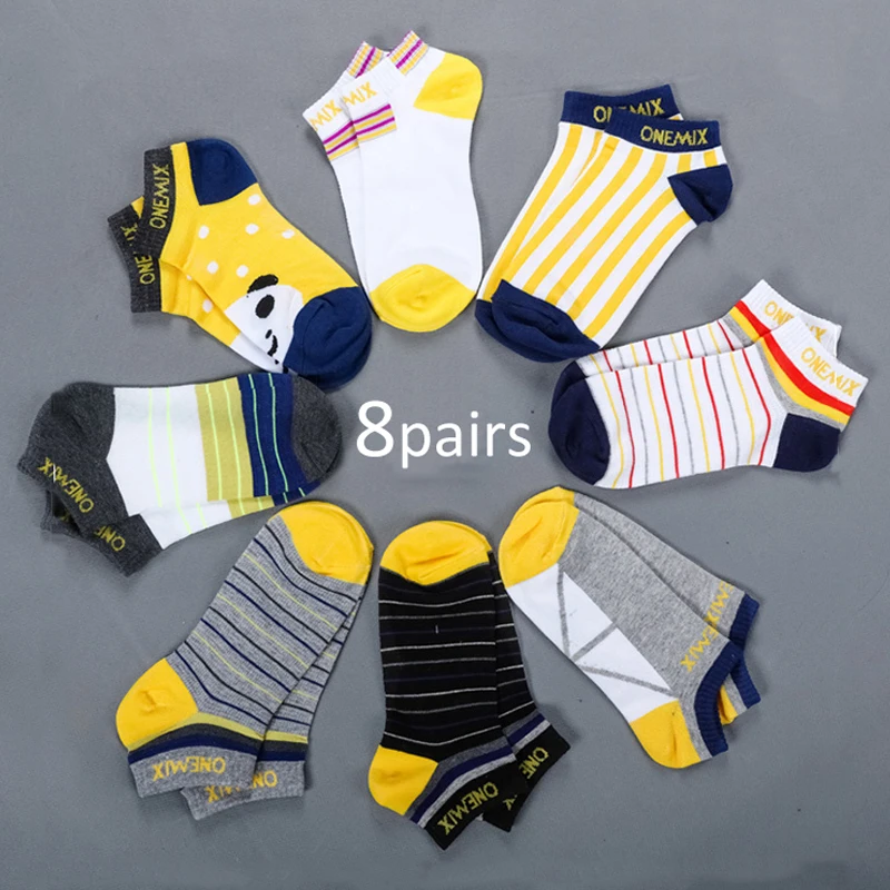 Cena onemix men s running socks pure cotton week socks 8 pairs lot for 8 days wearing for outdoor jogging trekking ship on random