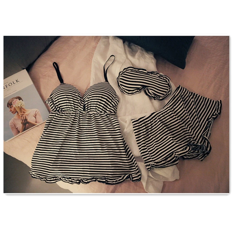 2018summer Girls Pajamas bra suit free to wear the bra strap Home