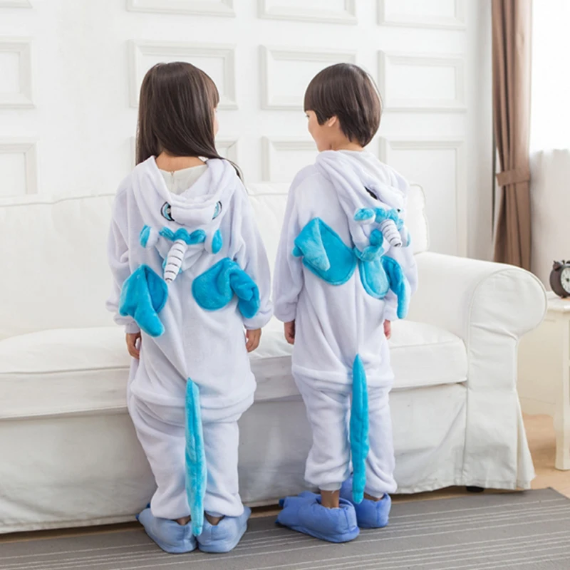 

Unicorn Hooded Blanket Onesie Kids Boys Girls Animal Cosplay Pajamas Winter Children Flannel Funny Pijamas Cartoon Sleepwear