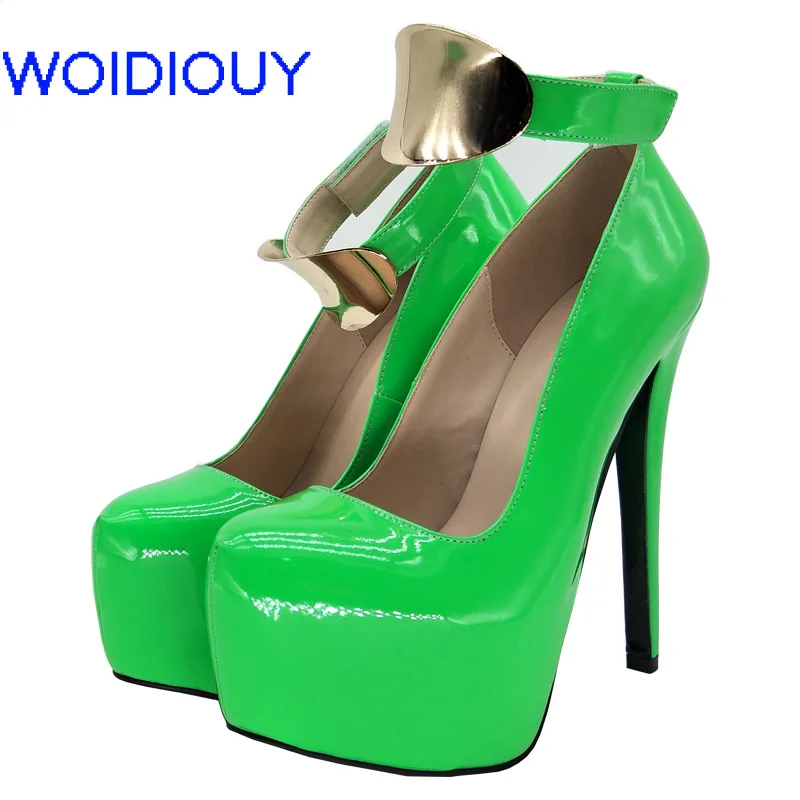 

Shoes Woman Pumps Ankle Strap Wedding Party Shoes Platform Pumps Women Shoes High Heels Pu ladies shoes 15CM sapato feminino