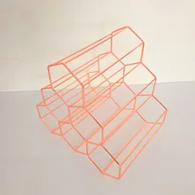 1-Простой Современный Железный треугольник цвета розового золота вино барная стойка творческие украшения винные шкафы