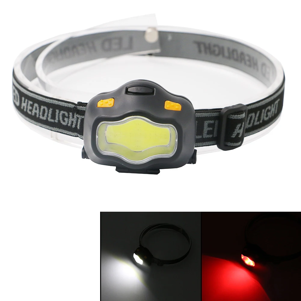 

Mini LED Headlamp Waterproof Lamp Headlight Head light White/Red Head Lamp Light for Riding Camping Outdoor Fishing Use 3*AAA