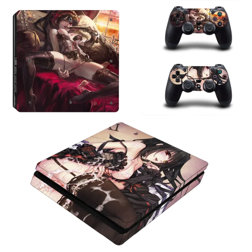 

Anime Cute Girl Tokisaki Kurumi Miku Saber PS4 Slim Decal Protective Skin Cover Sticker for PS4 Slim Console & Controller Vinyl