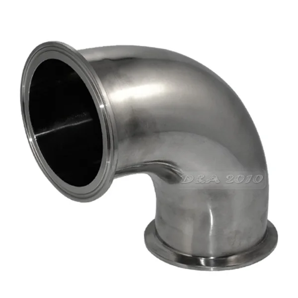

High Quality76MM 3" Sanitary Ferrule Elbow 90 Degree Pipe Fitting Tri Clamp Stainless Steel SS316