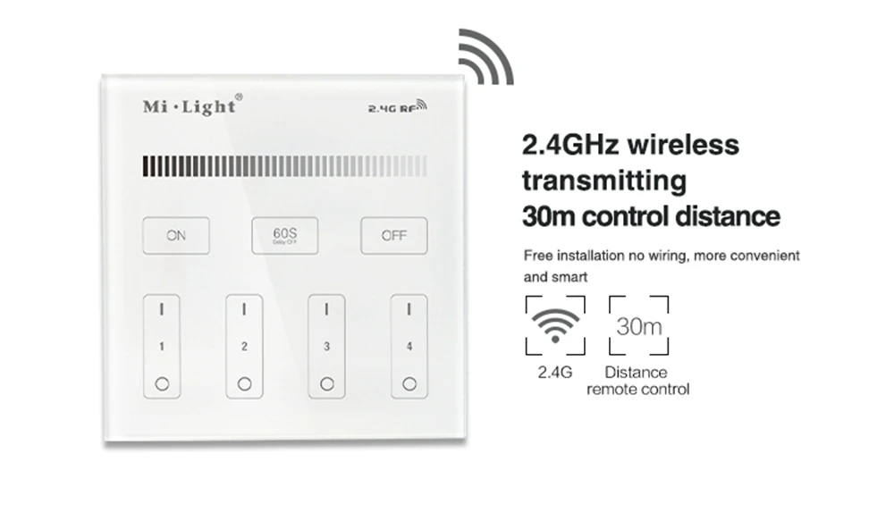 Milight WI-FI Ibox2 светодио дный контроллер B1 Touch Панель затемнения дистанционного 2,4 г CW/WW один Цвет светодио дный диммер DC12-24V