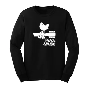 

Mens Woodstock Music Festival Long Sleeve T-Shirts Casual Men Tee