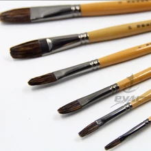6 шт./компл. Hazel форма дикий Кабан щетина Березовая палочка Кисть ручка масляная краска художественные кисти Рисование художественные принадлежности кисть Акварельная
