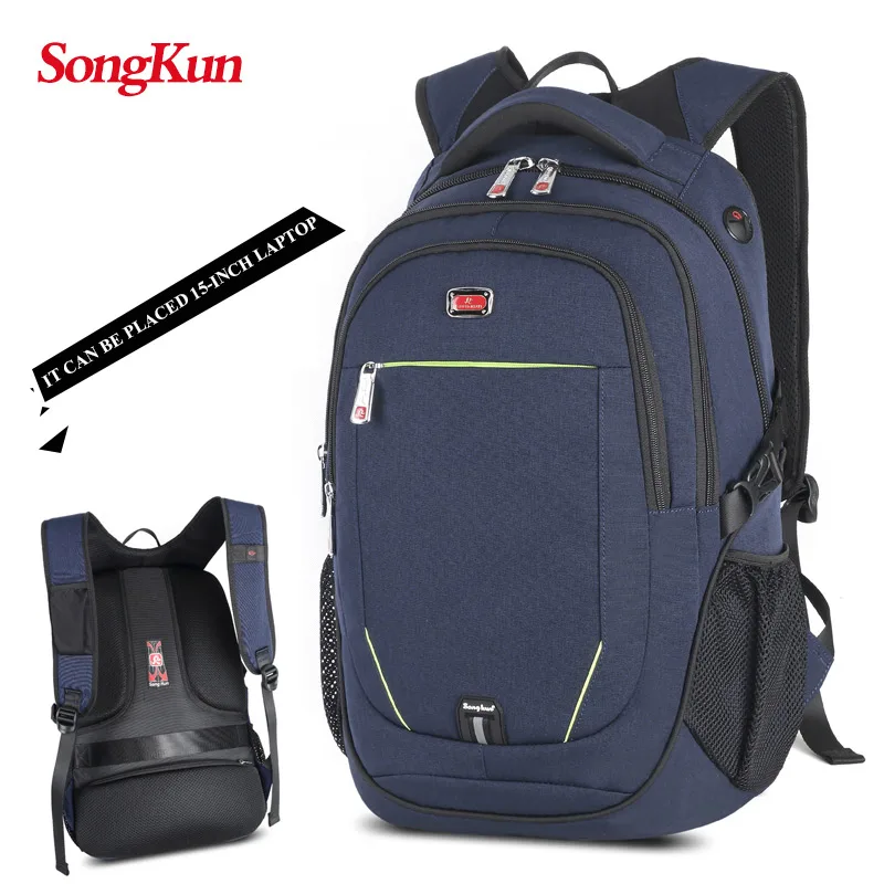 

Songkun New Brand Backpack Multifunctional Women Backpack School Bag for 15.6 Laptop Waterproof Solid Travel Shoulder Bag