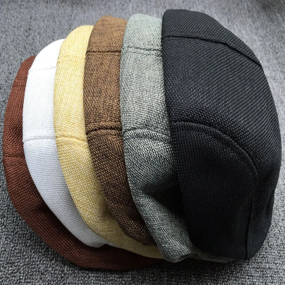

1PCS Fashion Modern Unisex Peaked Beret Flax Cap Comfy Particular Simple Temperament Caps Clothing accessories