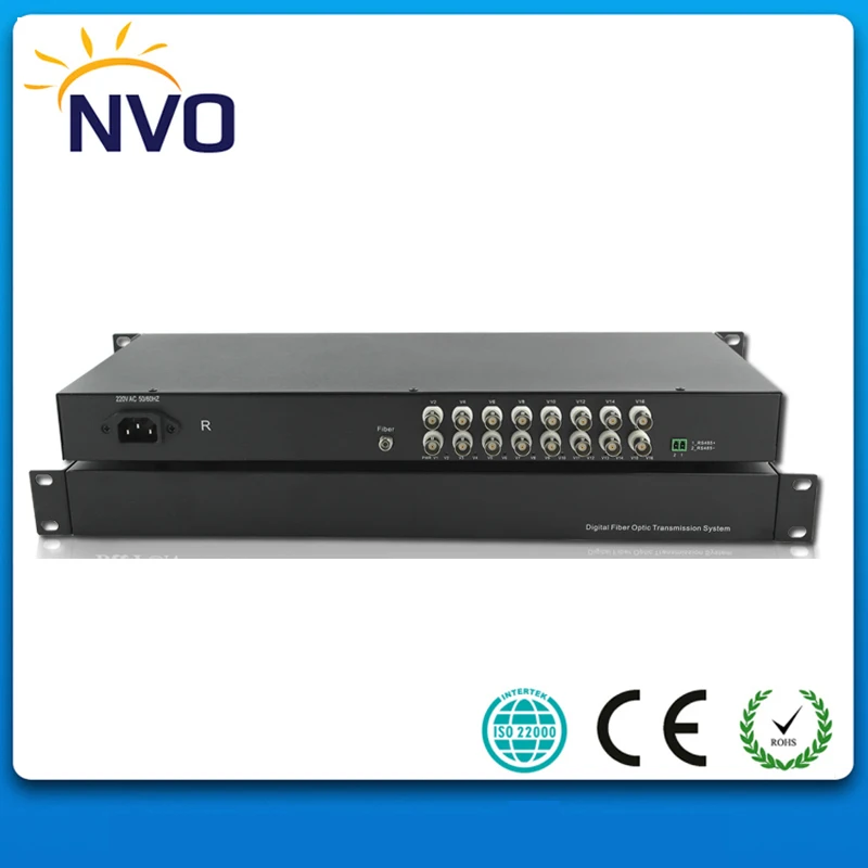 

20KM,FC,SM,Optical Fiber Video Transceiver 16 Channel Video 1 Reverse Data,Euro Power Adaptor