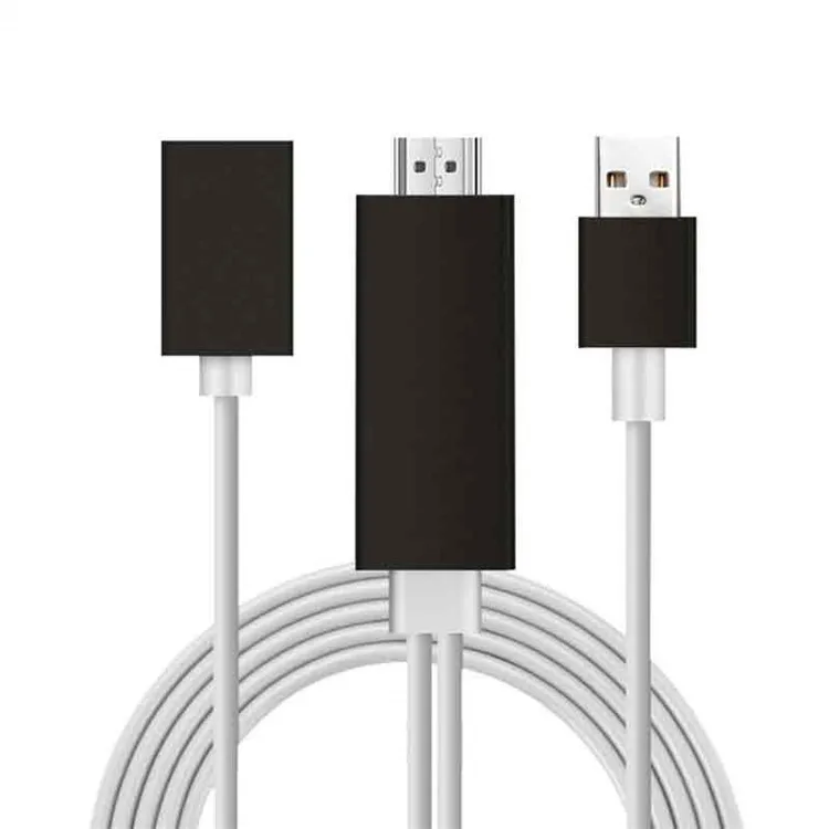 

USB Female To HDTV For iPhone Android Two-in-one With Screen Mobile Phone To Connect TV Cell Phone Adapters