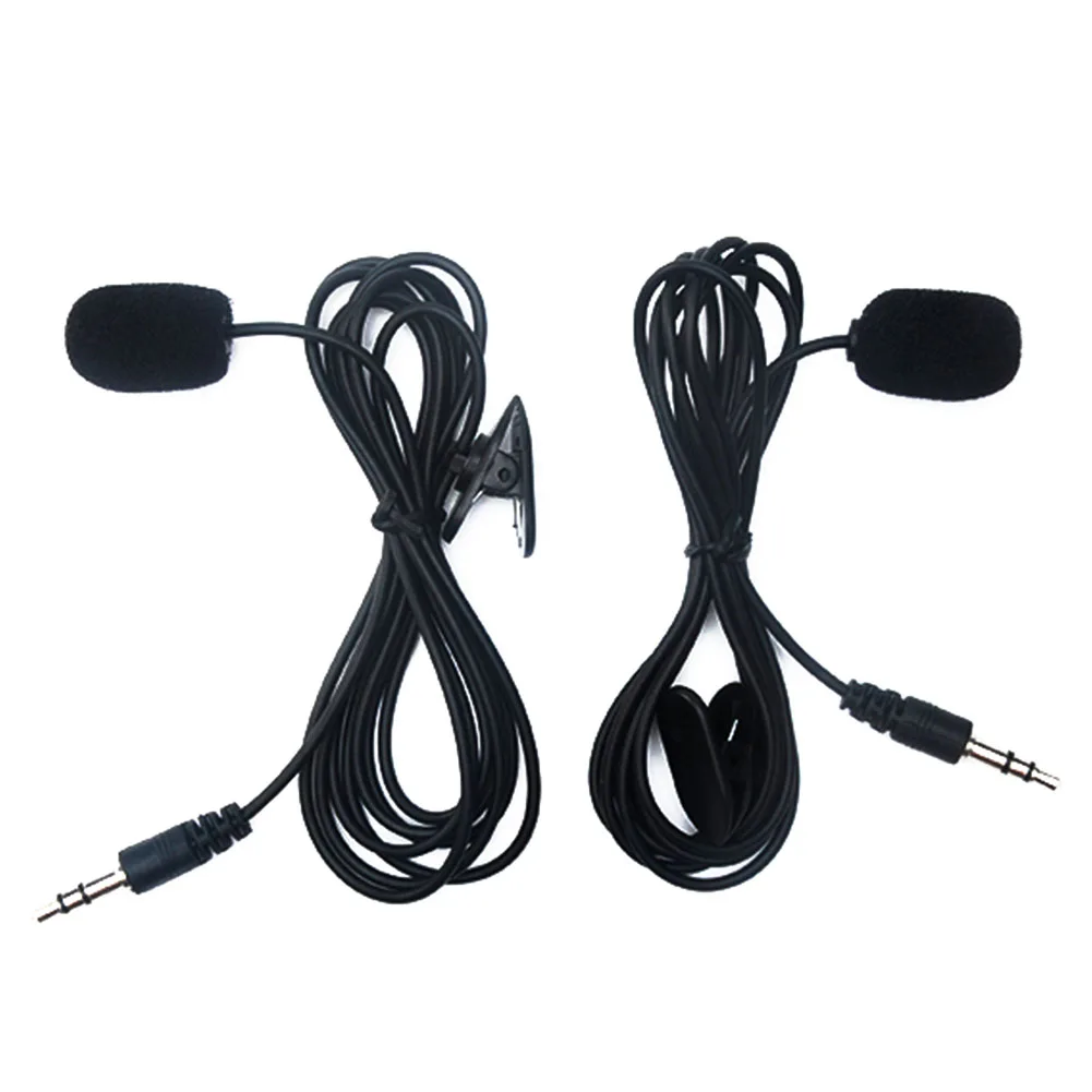 

1/2 PCS Lavalier Mikrofon Microphone Tie Microfono For Speaking Speech Lapel Long Cable Clip-on Mobile Phone Collar Clip