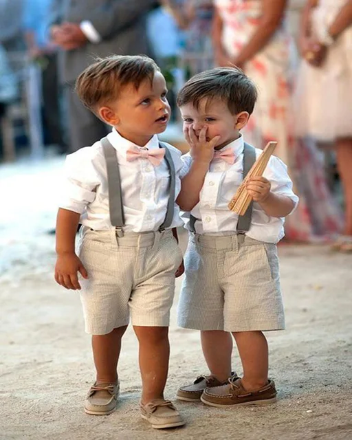 New Style Summer Boys Attire For Beach Wedding Kid Pageant Suit