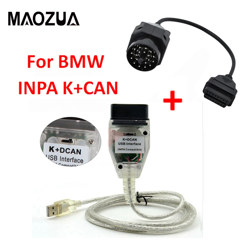 Fit BMW INPA K+ CAN K CAN INPA с чипом FT232RL с переключателем Fit BMW INPA K DCAN USB интерфейсный кабель с 20PIN Fit BMW