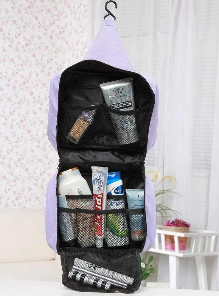 Новая портативная подвесная сумка-Органайзер Складная Сумочка для косметики для хранения путешествий туалетных принадлежностей