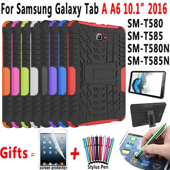 

Tire Silicon Cover for Samsung Galaxy Tab A A6 10.1 inch 2016 Case T580 T585 T580N T585N SM-T580 SM-T585 Funda Coque Stand Holde