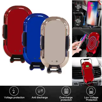 

Mobile Phone Universal Car Bracket Wireless Charger Automatic 360 Degree Rotation Clamping Fast Car Charging Phone Holder