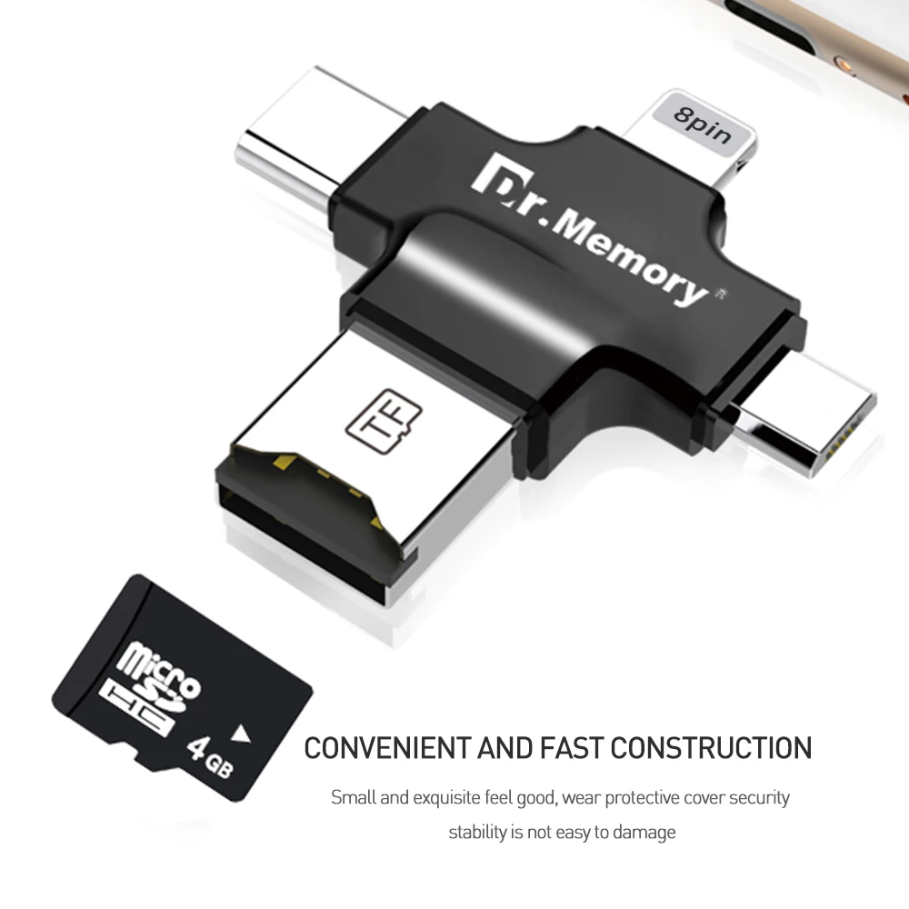 

micro Sd card reader for Apple iphone 6s 7 plus Pendrive metal Expansion OTG TYPE-C USB flash drive adapter 3.0 memory reader