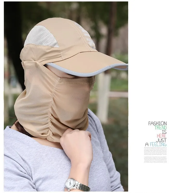 It can be folded ! ladies summer hats sun visors for women sun visor hat for men visor cap sun hat with neck protection sun visor hat for men (13)