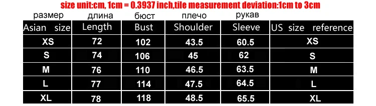 0XS to 4XL