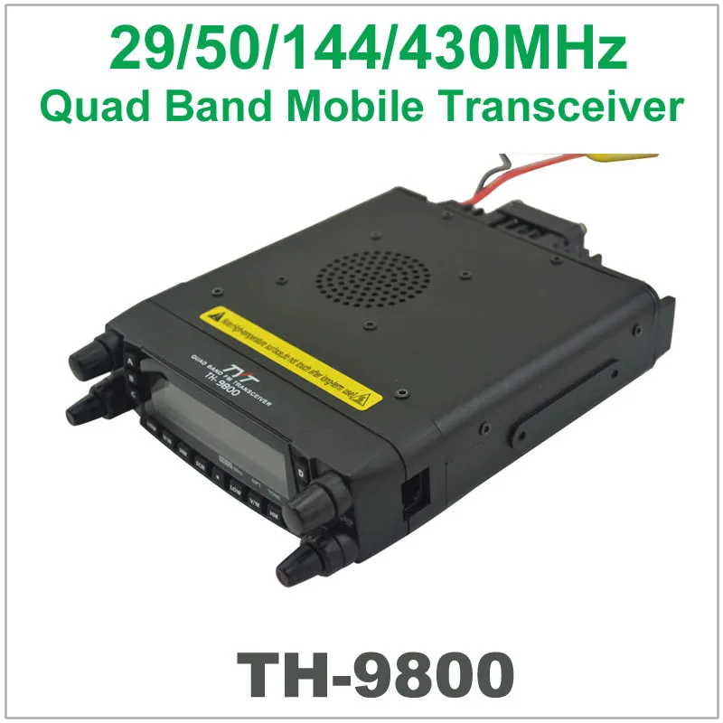 Профессиональный TYT TH-9800 Автомобильная радиостанция Quad Band 29/50/144/430 МГц и 26-950 МГц покрытие VV, VU, UU двойной приемник дизайн