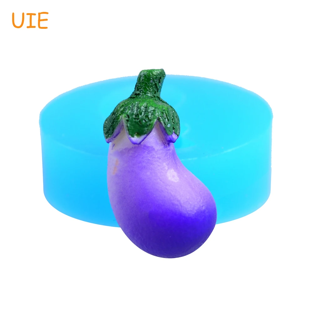

VYL012U Vegetable Mold Eggplant Aubergine Mold Silicone Mold Resin Decoration Mold (Clay Fimo Resin Wax Gum Paste)
