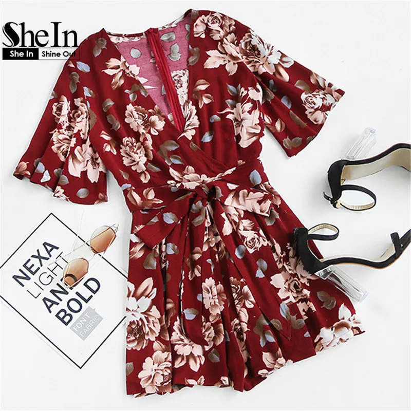 Floral Jumpsuit Shorts Reviews - Online Shopping Floral