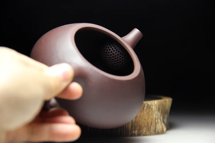 Аутентичный исинский Цзы-Ша Мастерс ручной работы чайник руды старый из фиолетовой глины шаровое отверстие Shipiao горшок ремесла 458