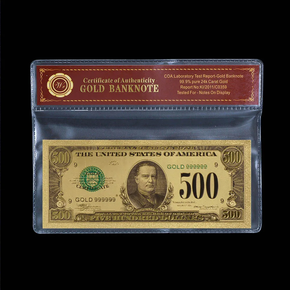 Нормальное Золотое искусство США$20 Золотой доллар купюр в золотом нормальные банкноты бумажные деньги