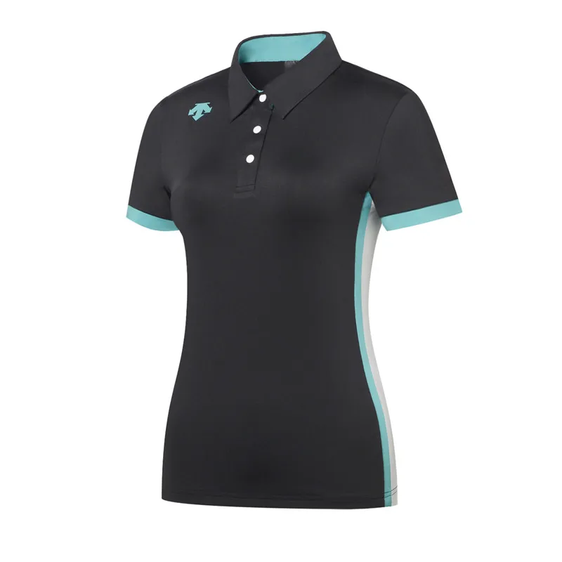 النساء DESCENTE الغولف تي شيرت جديد الصيف قصير كم T قميص 2 الألوان جولف الملابس الرياضية S-XXL العلامة التجارية جولف ضئيلة جيرسي