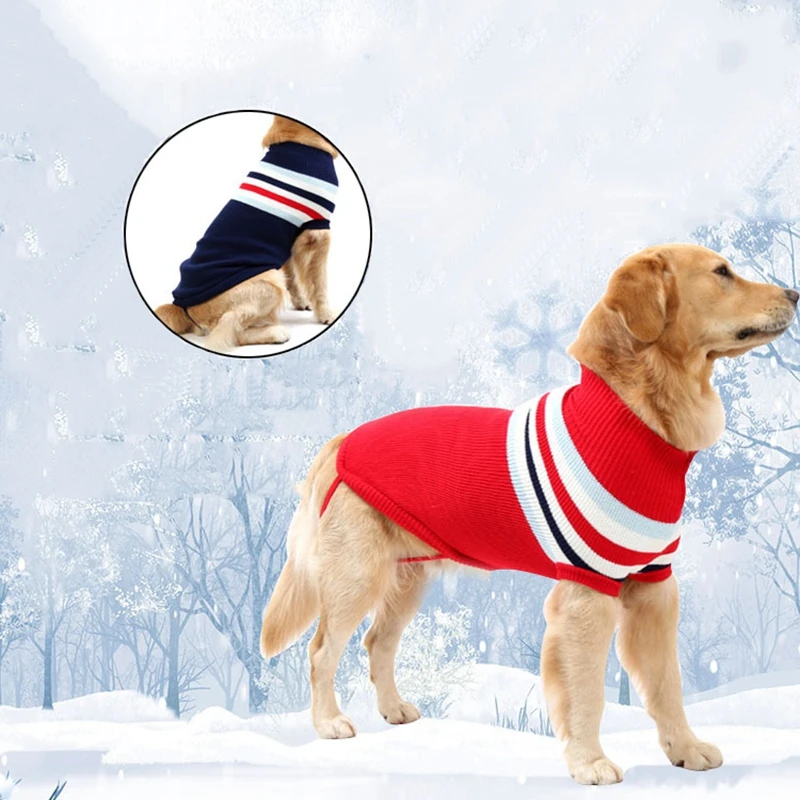 

Striped Dog Sweater Dogs Clothes For Small Medium Large Dogs Coats Jackets 2019 Comfortable Pet Dog Clothing For Puppy Overalls