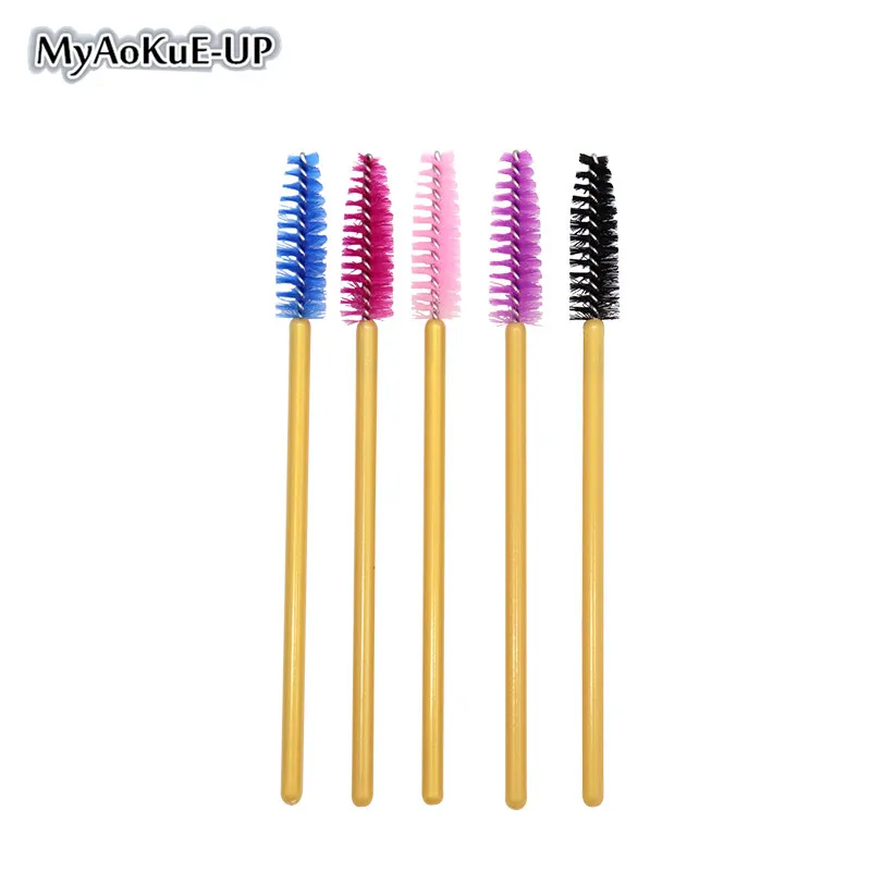 

Disposable Makeup Eyelash Brushes 250pcs Mix Colors Brushes Mascara Applicator Wands Eyebrow Brush Eyelash Comb Brushes Tools