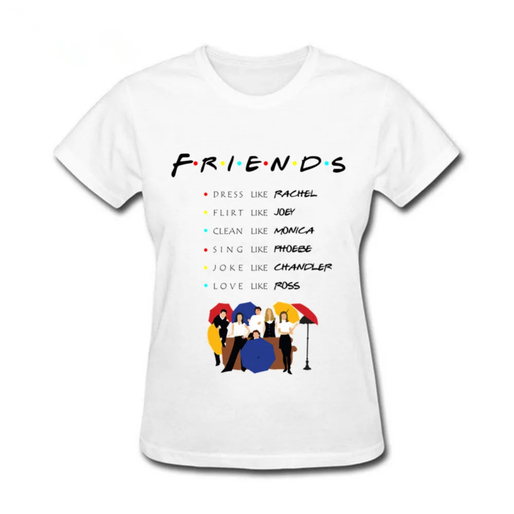 Новинка 2019 футболка Be like Friends TV show эластичная Женская одежда 100% хлопок 3XL женские