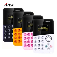 Новое поступление мини-карты телефон aiek/aeku m8 цветной экран карты телефон quad band low radiation дети кармана мобильный телефон pk aiek m5 E1