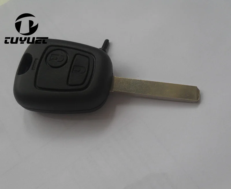 Peugeot 307 407 Remote Key Shell 2 Button VA2 Blade Without Groove (32)-1