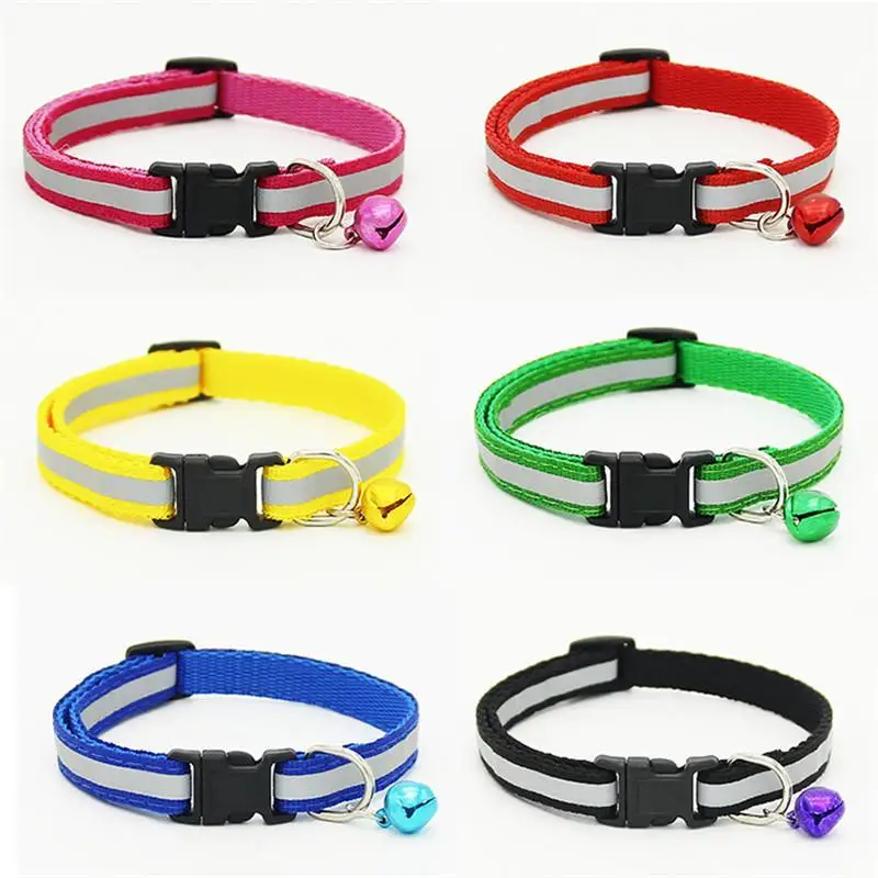 Brand Reflective High Quality Nylon Cat Collar Perro Puppy Pet Products Retail Wholesale Blue Red Green Black Yellow | Дом и сад