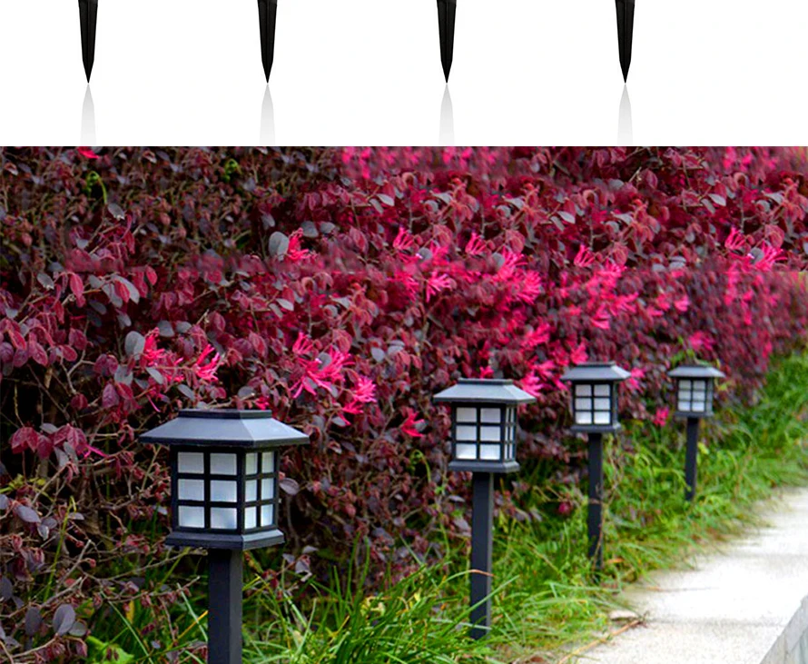 Energia da Bateria ao ar Livre à Prova Água para Landscape Solar Luz Caminho Lawn Lamp Auto d' Garden Path Quintal Luzes 8 Pcs Rgb Led 3 Lawn Lamp Auto Energia da bateria Ao