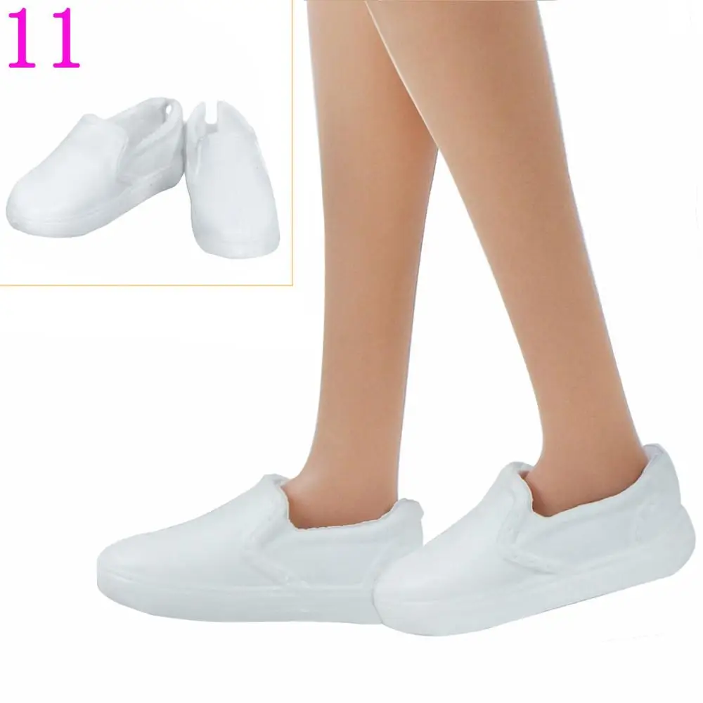 1 обувь на плоской подошве; смешанные летние спортивные кроссовки; туфли-лодочки; повседневные милые босоножки; модельная одежда; аксессуары для куклы Барби - Цвет: 11