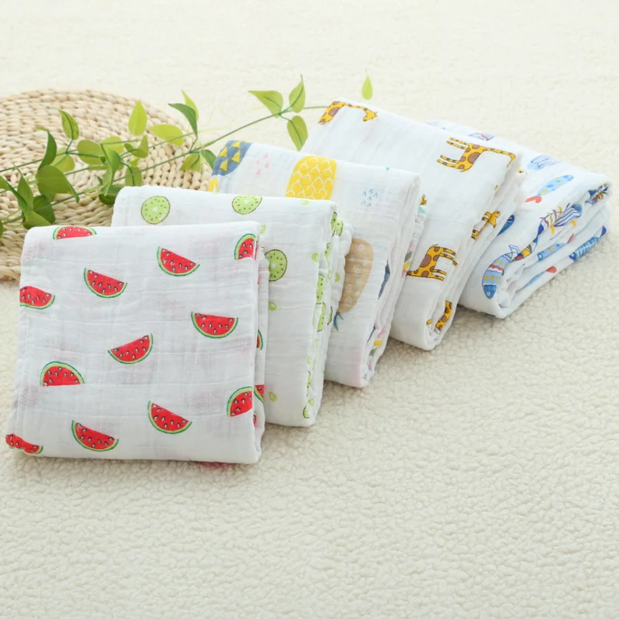  50pcs  모슬린 swaddle 담요 품질보다  목욕 타월 면화 담요  포장