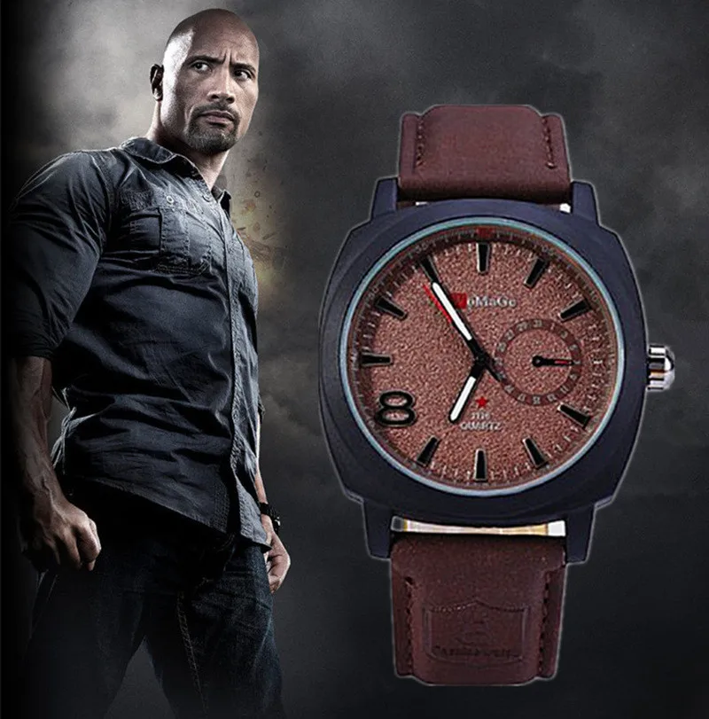 

Womage Watch Men's Hot Sale Watch Leatherl Sports Military Watch Fashion Round Dial Male Wristwatch reloj hombre saat relogio