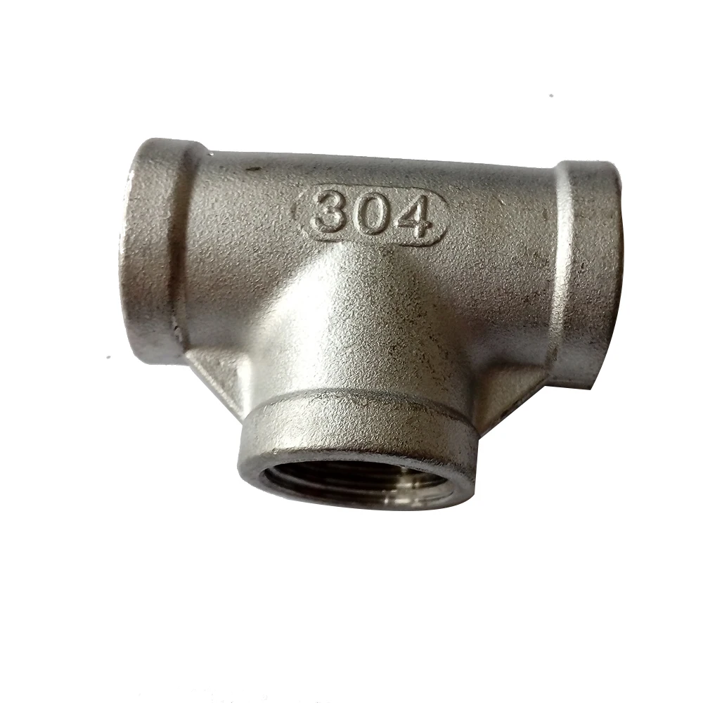 

1/4" BSP Female X Female X Female Thread Pipe Fitting 3 way Tee Equal Stainless Steel 304 SS304BSPT-FT-1/4