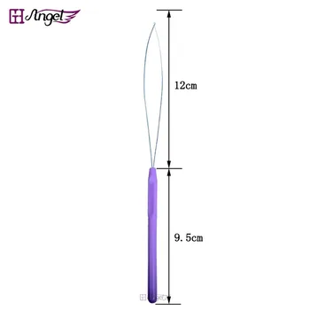 

Angels 10pc Pulling Loop Needles Threader for all kind of Micro Rings Beads Hair Extension Tools, Handle Puller Wire Loop Tool