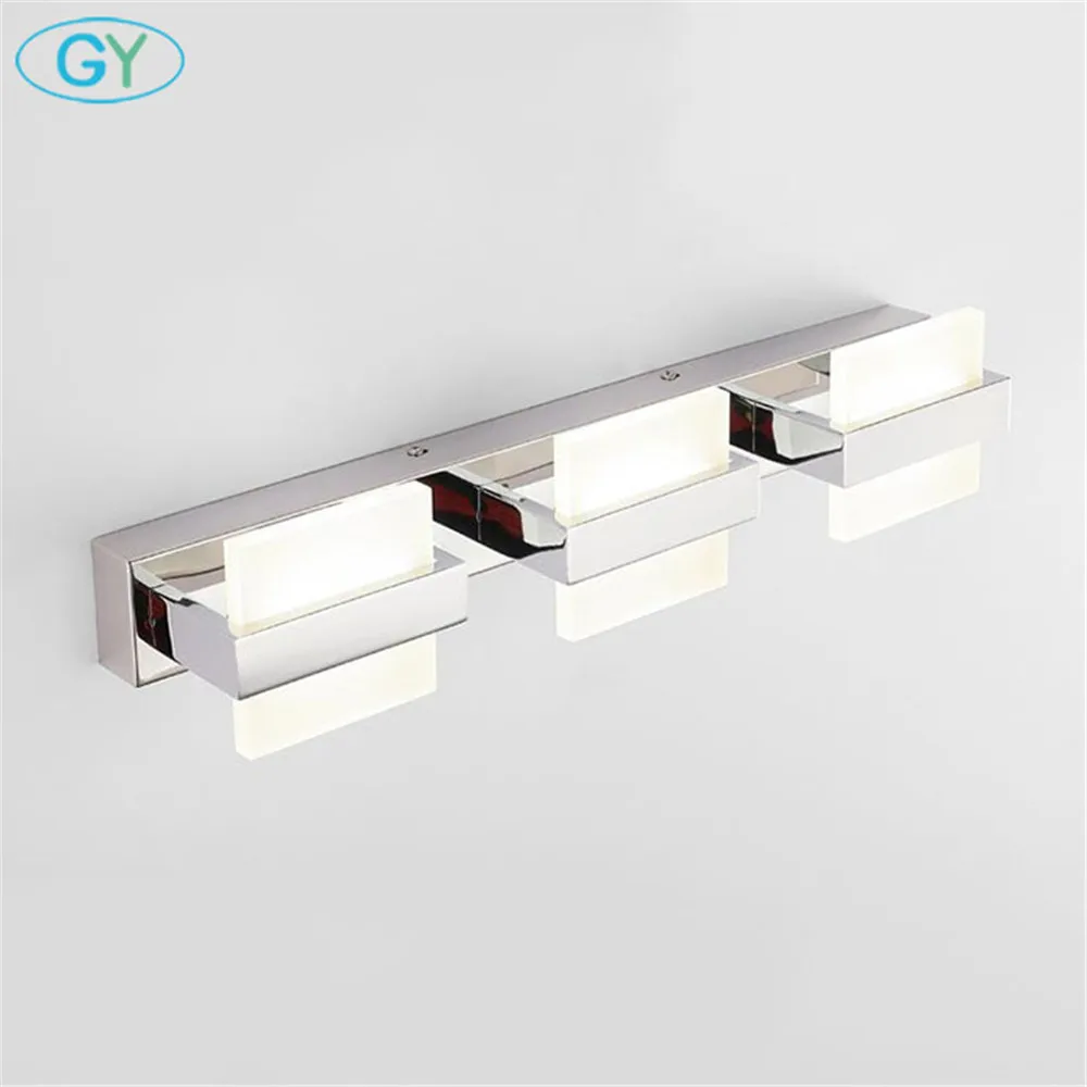 Tanie Nowoczesne oświetlenie LED lustro łazienka Home Decor kinkiet wodoodporna stal nierdzewna kinkiet 110V 220V makijaż Vanity oprawa światła