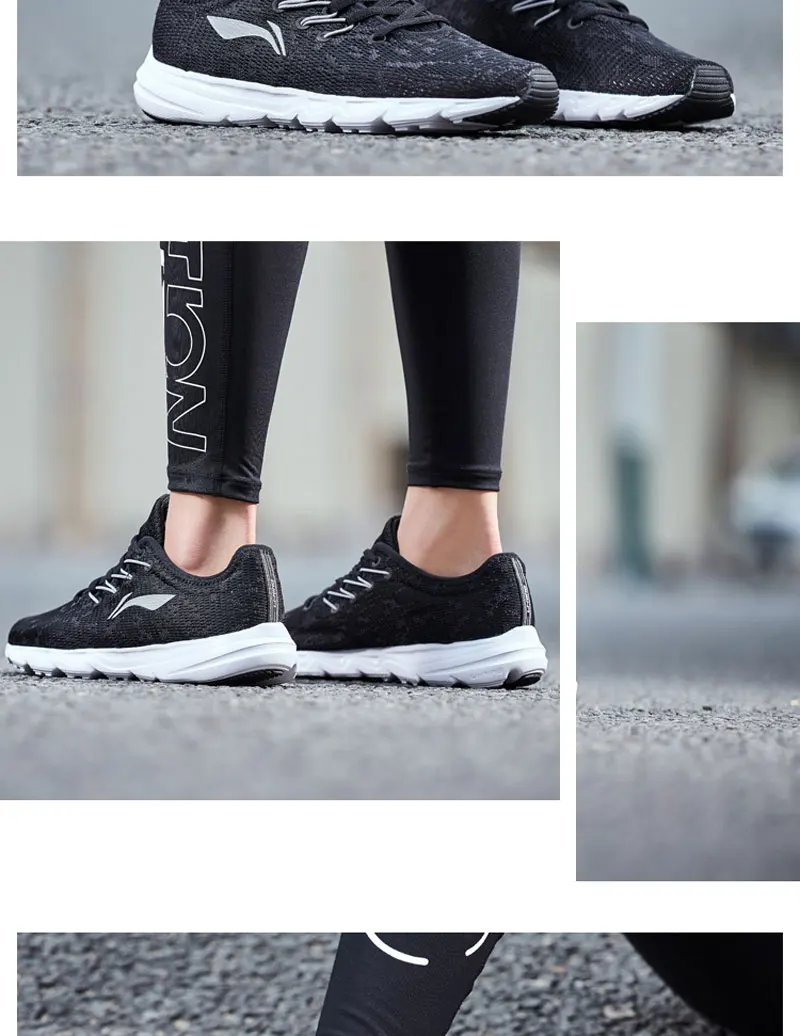 Li-Ning/Женские беговые кроссовки EZ; светильник; дышащая подкладка; нескользящая спортивная обувь; удобные кроссовки; ARBN026 XYP667